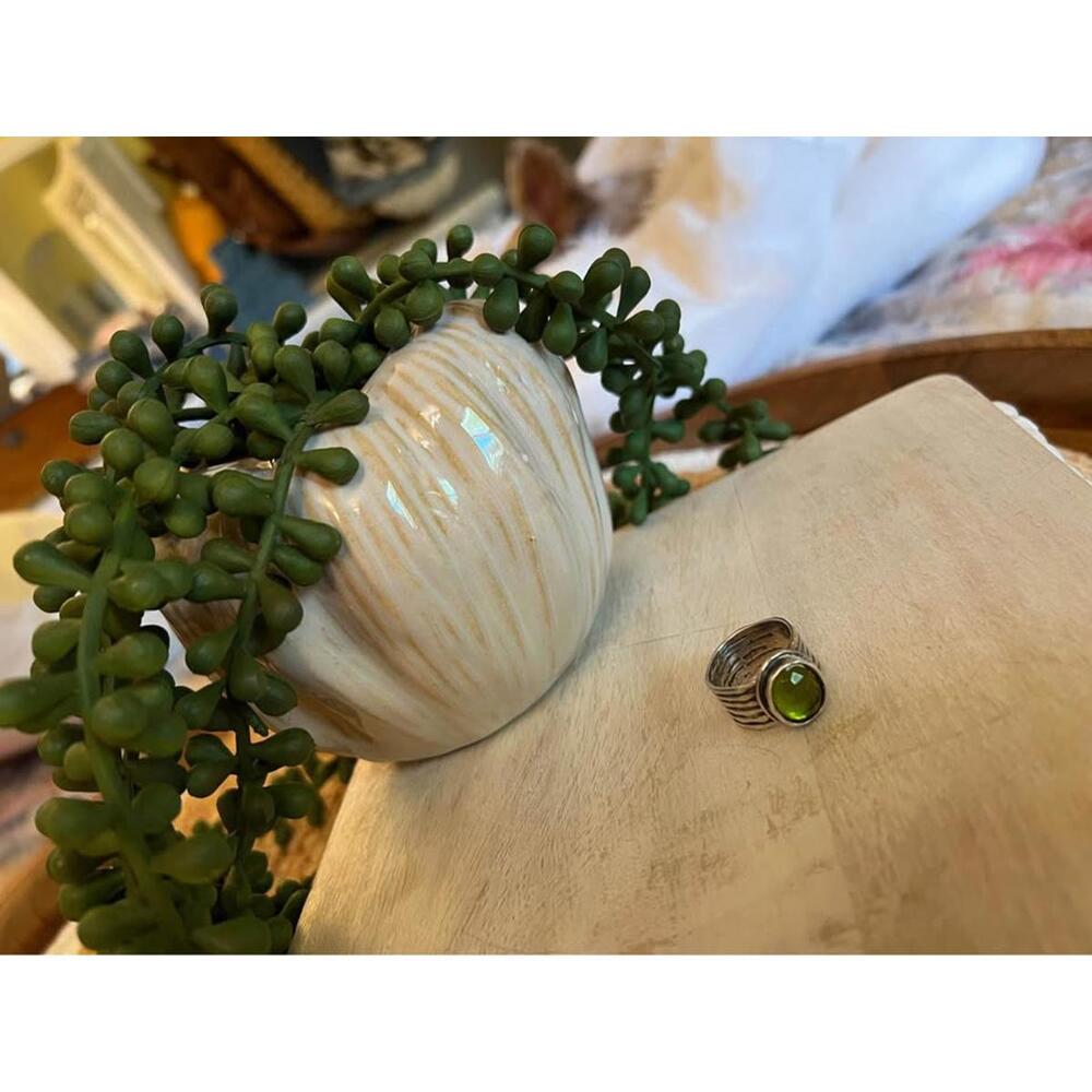 Silpada Size 8 Sterling Silver Green Quartz Ring